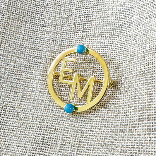 Baby pin with Initials