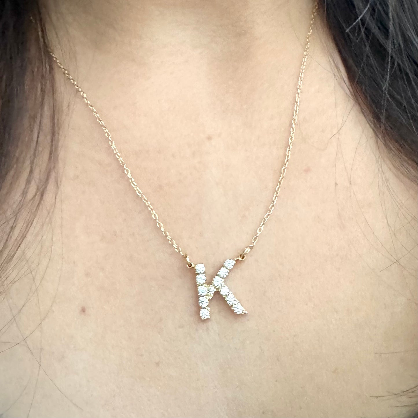 Initial with Zirconia Necklace