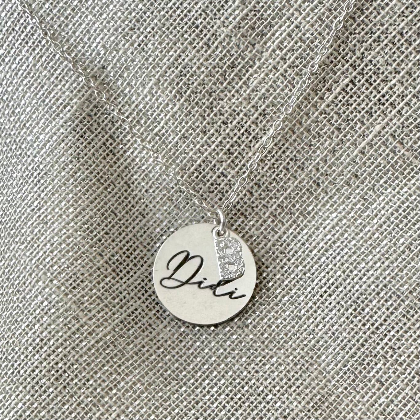 Name and Initial charm Necklace