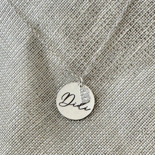 Name and Initial charm Necklace