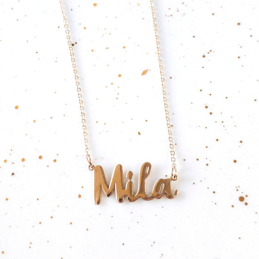 14K One Name Necklace