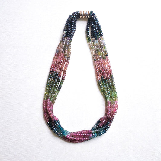 Tourmaline Multi String Necklace